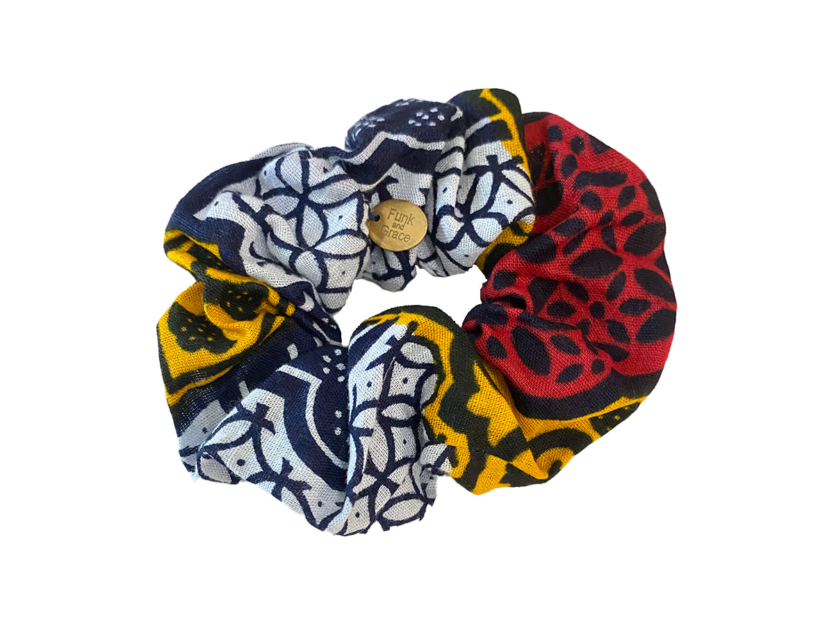 African Printed Cotton Scrunchie