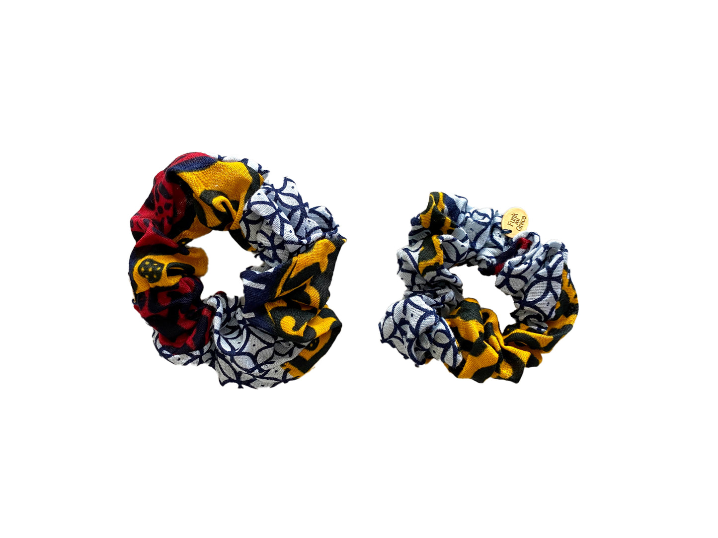 African Printed Cotton Scrunchie