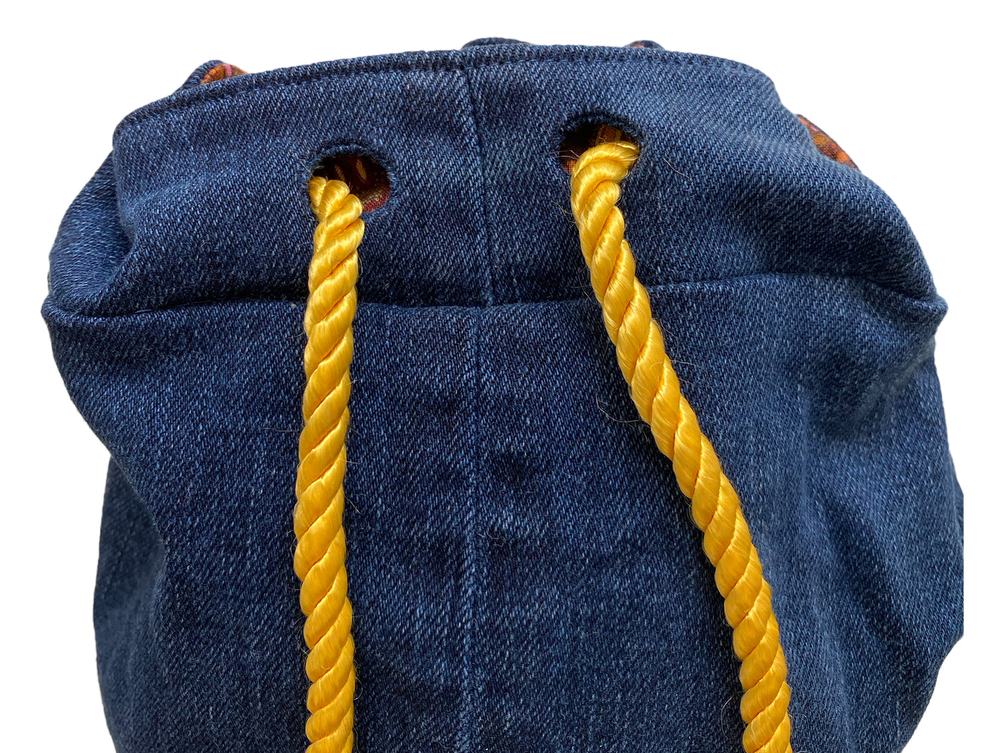 Upcycled Dark Blue Denim Small Pouch Bag for Make up, Tech, Travel, Misc